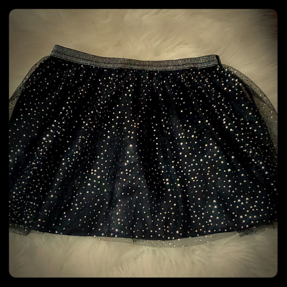 Holiday Time Black with shimmer skirt for girls